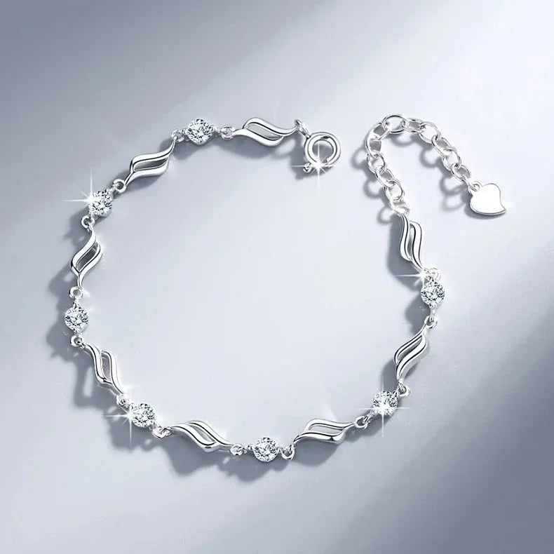 Heart Shaped Necklace Bracelet