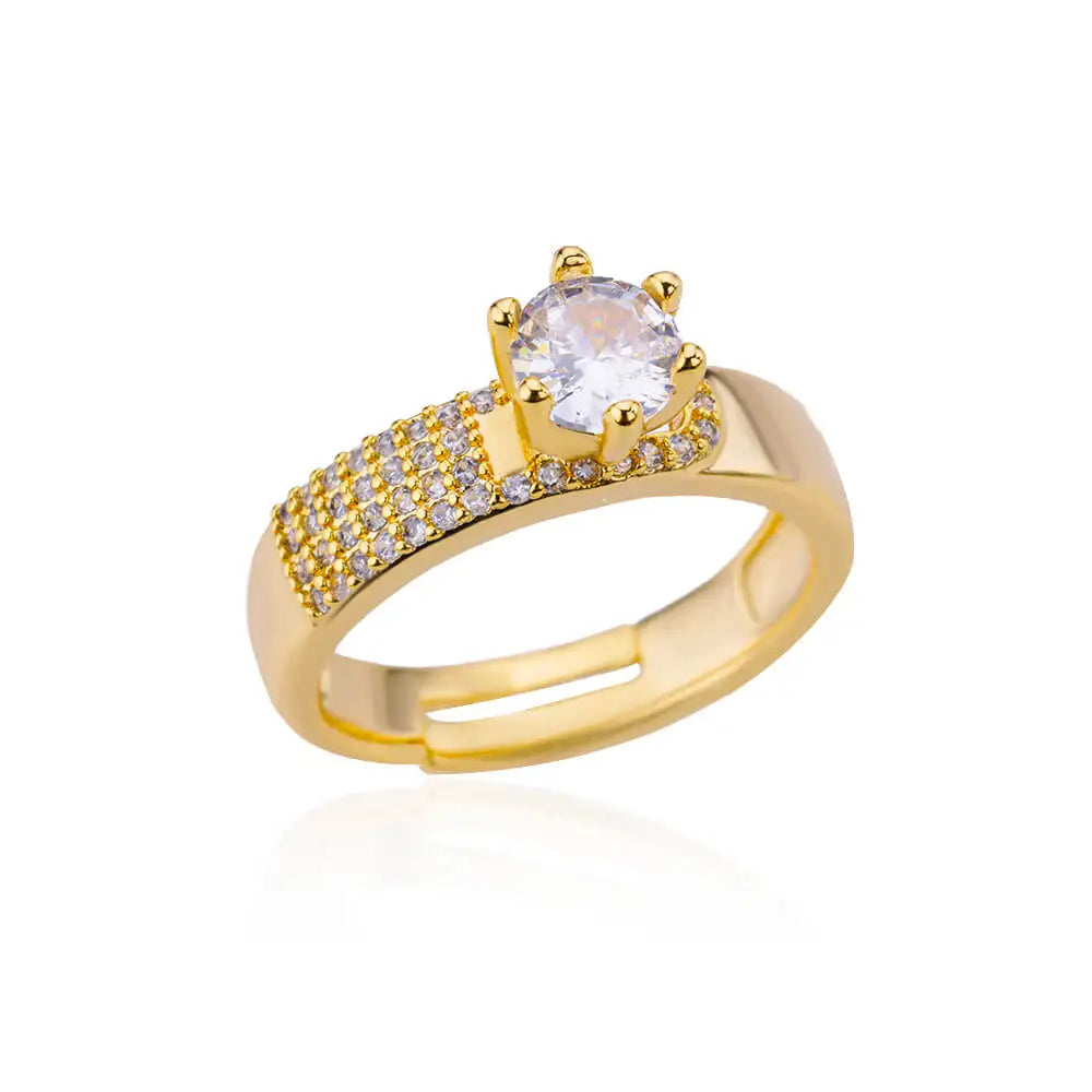 Blue Zircon Crown Rings
