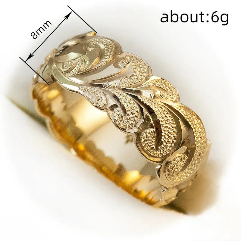 Silver Floral Pattern Ring
