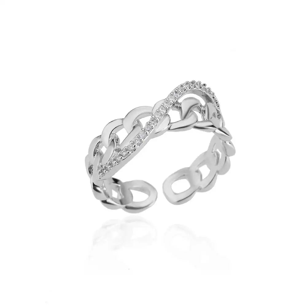 Blue Zircon Crown Rings