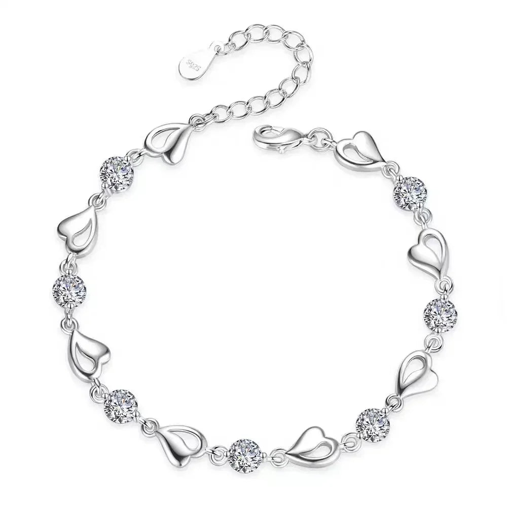 Heart Shaped Necklace Bracelet