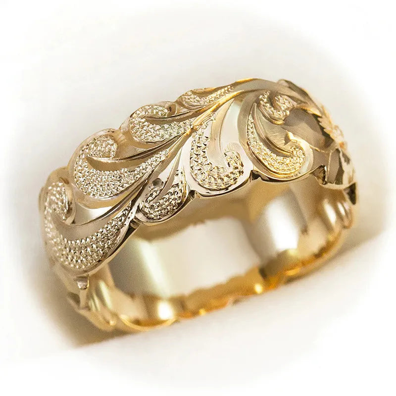 Silver Floral Pattern Ring