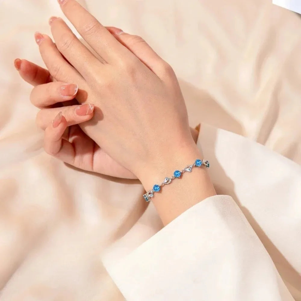 Heart Shaped Necklace Bracelet