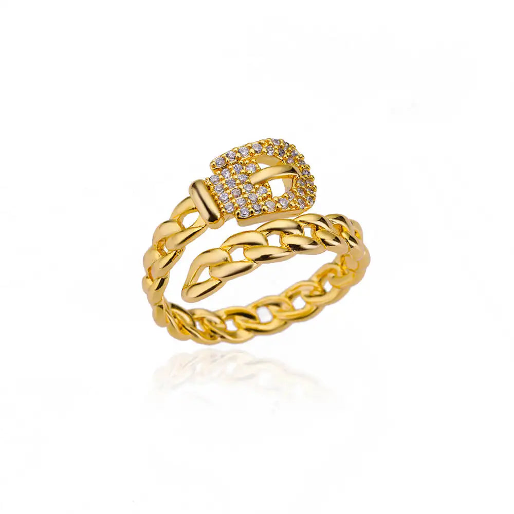 Blue Zircon Crown Rings