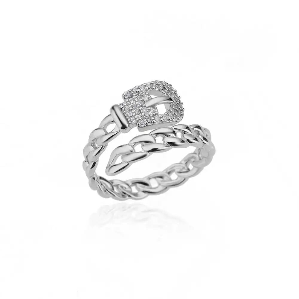 Blue Zircon Crown Rings