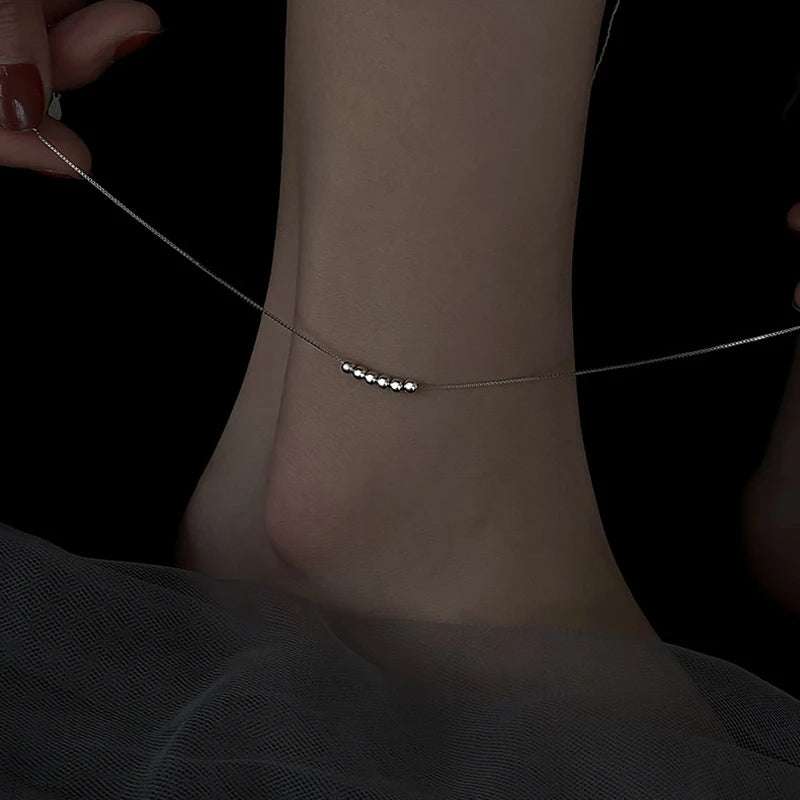 Sterling Silver Anklet Dazzling Chain.