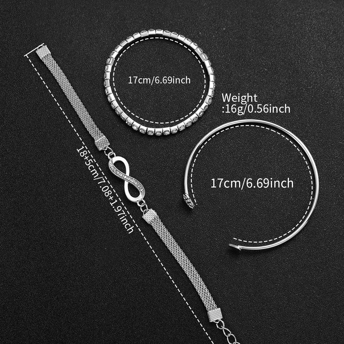 4PCS/Set Fashion Rhinestone Women Watches Luxury Steel(Without Box)