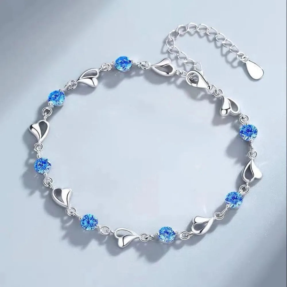 Heart Shaped Necklace Bracelet