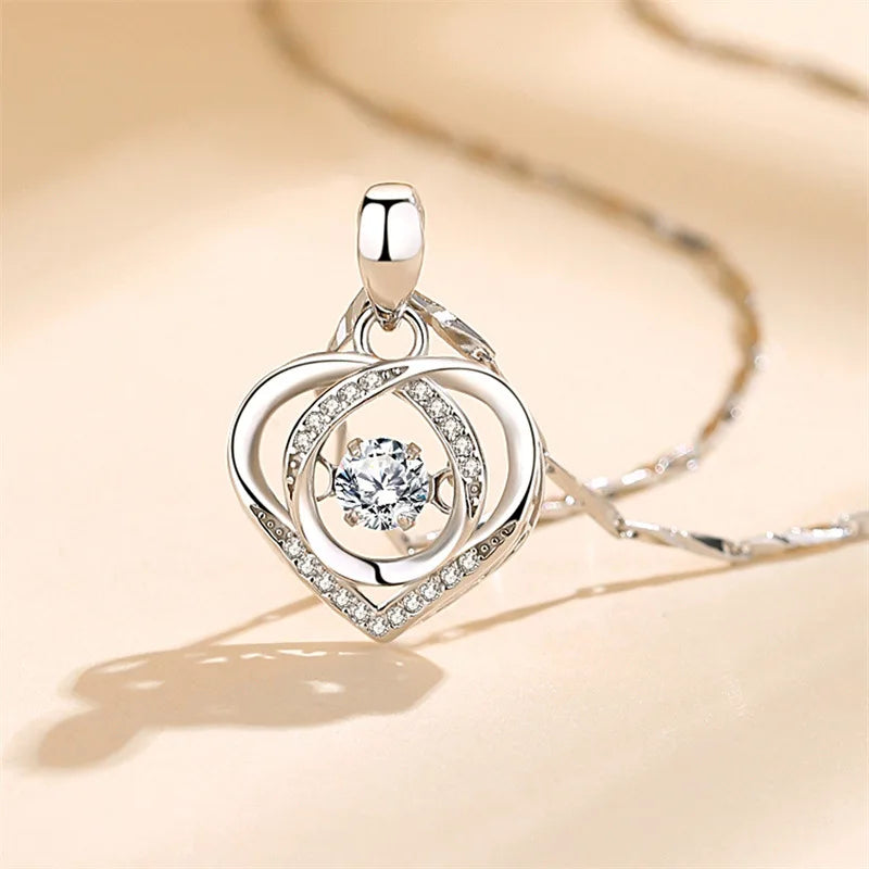 Heart Shaped Necklace Bracelet