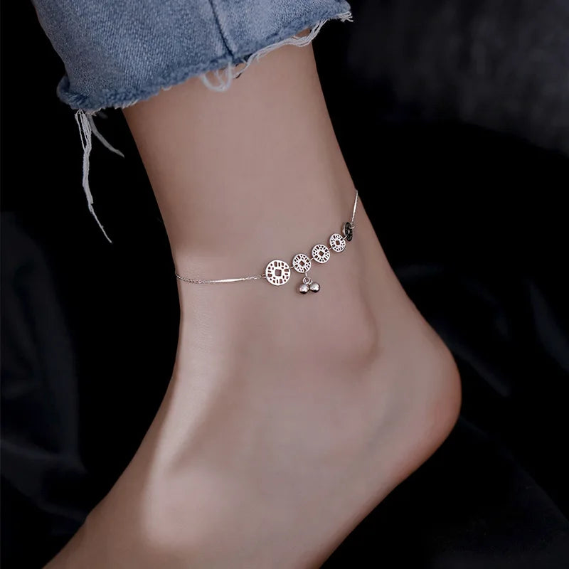 Sterling Silver Anklet Dazzling Chain.