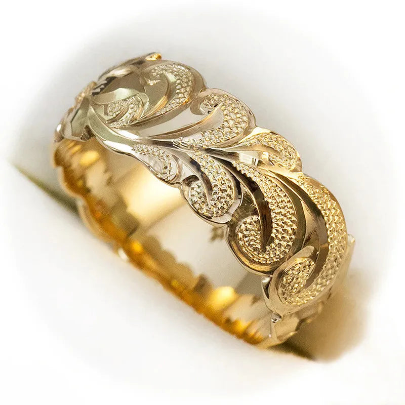 Silver Floral Pattern Ring