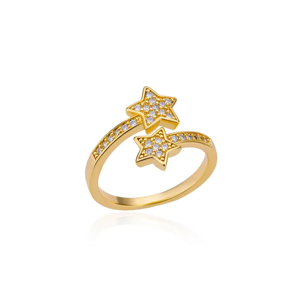 Blue Zircon Crown Rings