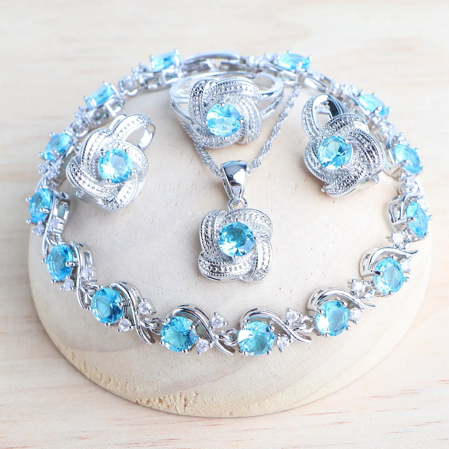 Blue Zirconia Women Jewelry